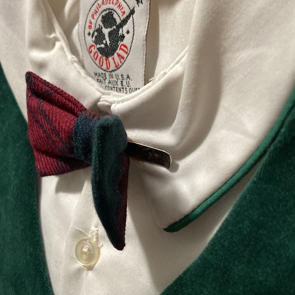 Boys 12 mos Red&Green 3-Piece HOLIDAY OUTFIT; LS Shirt+Vest/Knickers+Bowtie NWOT - Picture 7 of 8